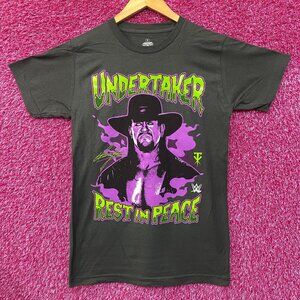 WWE Ash The Undertaker Rest In Peace Glow Ink T-Shirt Small